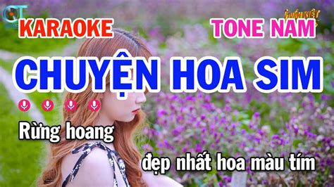 Karaoke Chuyện Hoa Sim Tone Nam Nhạc Sống Dễ Ca YouTube