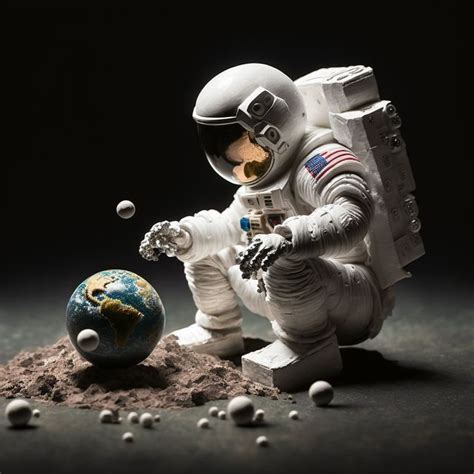 Neil Armstrong Earth Art Moon Landing Spacex You Working Surreal