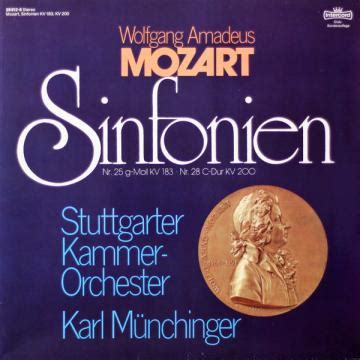 Sinfonien Nr 25 G Moll Kv 183 Nr 28 C Dur Kv 200 Wolfgang Amadeus