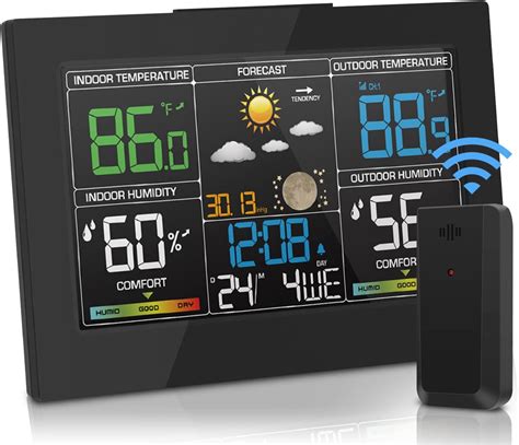 Newentor Station météo Thermomètre d intérieur et d extérieur sans fil