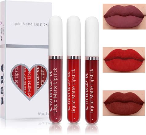 Couleurs Set Rouge L Vres Liquide Mat Mat Rouge L Vres Nude Ensemble Longue Dur E