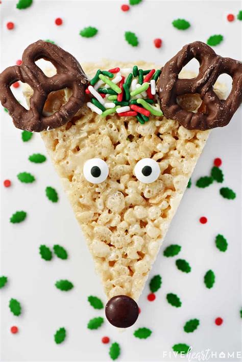 Reindeer Rice Krispie Treats ~ Easy Cute • Fivehearthome