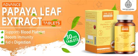 Buy The Old Natural Papaya Leaf Extract Tablets Tablets I Platelets