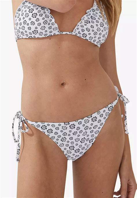 Buy Cotton On Body Lettuce Edge Tie Side Brazilian Bikini Bottom Online