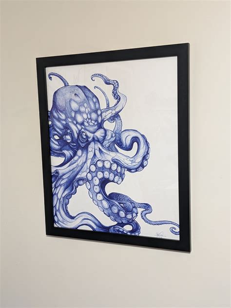 Original Art Print Octopus - Etsy