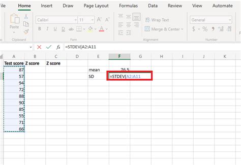 Como Calcular La Puntuacion Z En Excel Png Recursos