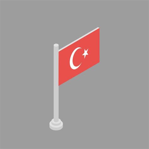 Illustration Of Turkey Flag Template Vector Art At Vecteezy