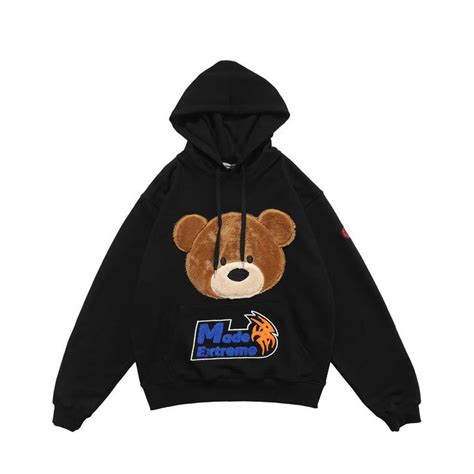 Mens Teddy Bear Hoodie Hoodies Streetwear Hoodie Teddy Bear Hoodie