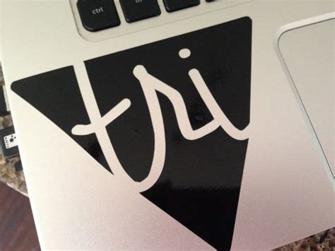 Black Triathlon Tri Triangle Vinyl Decal Bumper Sticker By