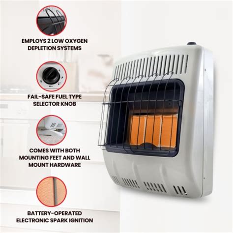 Mr Heater Btu Vent Free Radiant Dual Fuel Wall Heater W Mounting