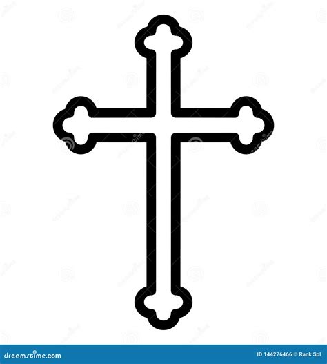 Christian Cross Christianity Isolated Vector Icon Which Can Easily