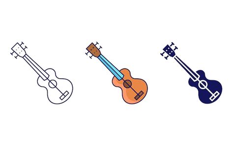 Icono De Vector De Ukelele Vector Premium