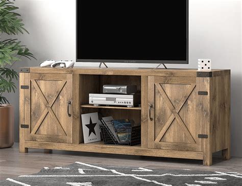 Buy Sha Cerlin Tv Stand For Tvs Up To 65 Farmhouse Double Barn Door Entertainment Center With