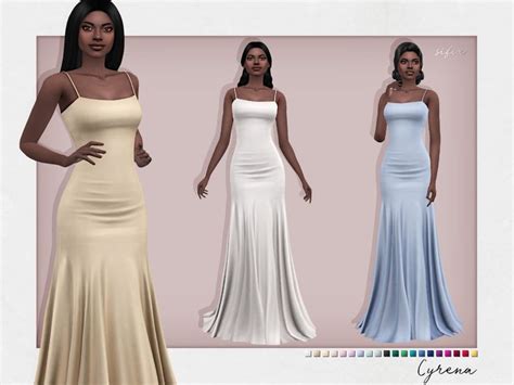 The Sims Resource Cyrena Dress In 2023 Sims 4 Wedding Dress Sims 4