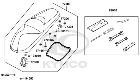 Kymco New People S 300i ABS E5 Noodoe Sitzbank Bordwerkzeug Ersatzteile