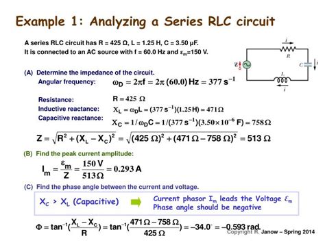 Ppt The Series Rlc Circuit Amplitude And Phase Relations Phasor Diagrams For Voltage And