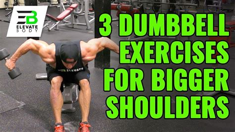 3 Dumbbell Exercises For Bigger Shoulders BUILDS MASS YouTube