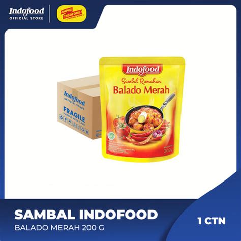 Jual 1 Ctn Sambal Indofood Balado Merah 200 G Kota Tangerang