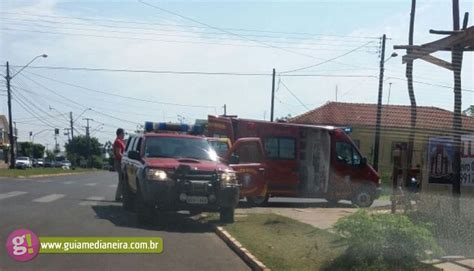 Medianeira Homem cai de andaime de obra e é socorrido pelos Bombeiros