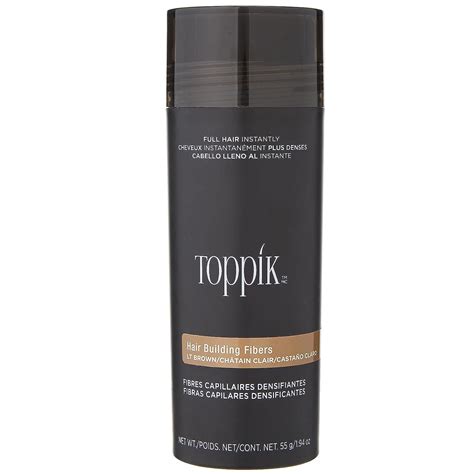 Toppik Light Brown 55 G 1 94 Oz Hair Building Fibers Fill In Fine Or