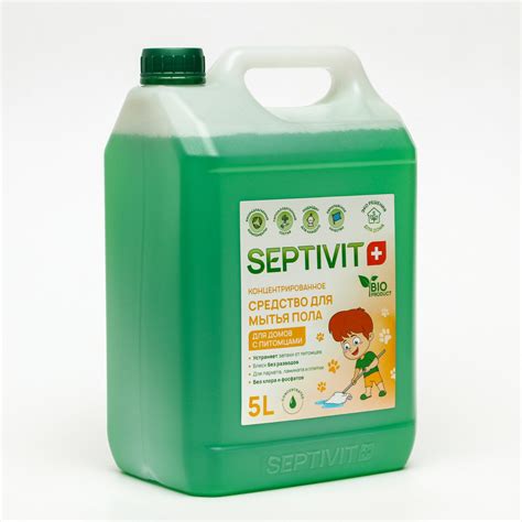 Средство для пола SEPTIVIT "Для Домов с Питомцами", 5 л (9406323 ...