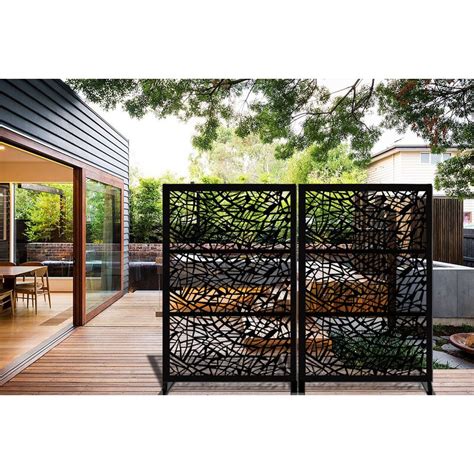 Porpora 65 Ft H X 4 Ft W Laser Cut Metal Privacy Screen Wayfair