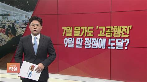 이슈앤 직설 7월 물가도 고공행진9월 말 되면 정점 도달할까