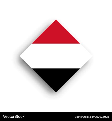 Rhombus Flag Of Yemen Royalty Free Vector Image