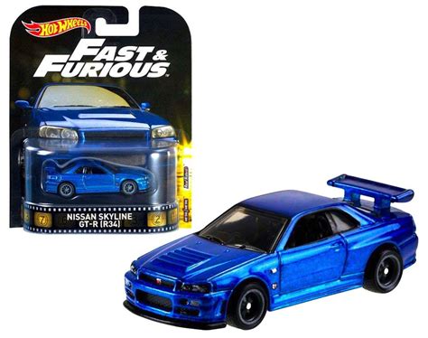 Hot Wheels Retro Fast Furious Nissan Skyline Gt R R34 1 64 10 990