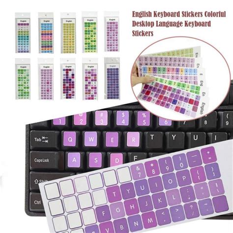 Pc Keyboard Sticker Macaron Color Keyboard Stickers Button Film