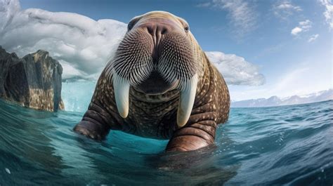 Premium AI Image | A breathtaking shot of a Walrus his natural habitat ...