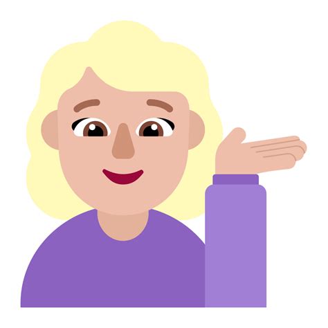 Woman Tipping Hand Flat Medium Light Icon Fluentui Emoji Flat