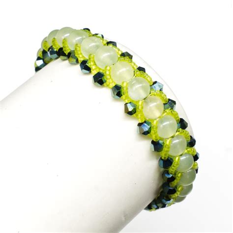 Flat Spiral Beaded Bracelet Xinshan Jade