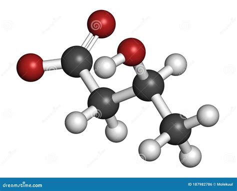 Hydroxybutyric Acid Molecular Structure Isolated On White Royalty-Free ...