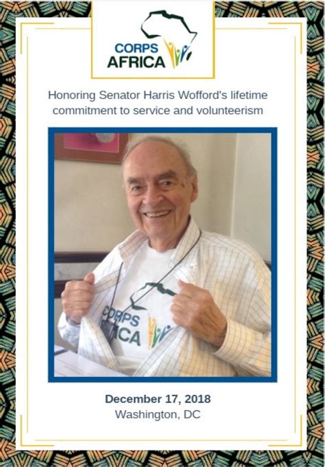 Honoring Senator Harris Wofford's lifetime commitment to service and ...