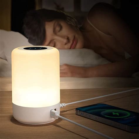 Solidee Led Lampe De Chevet Lampe Veilleuse Tactile Intensit