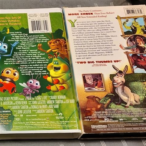 Disney Other 4 Vcr Tapes Toy Story Bambi A Bugs Life Shrek Poshmark