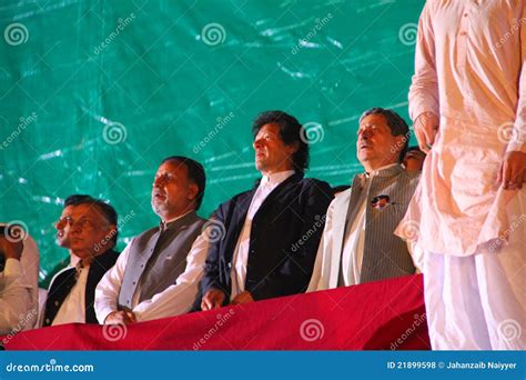 Tehreek E Insaf Chairman Imran Khan Speaknig On Mic Editorial Photo