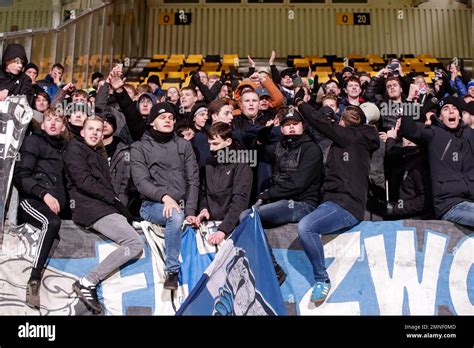 KERKRADE NETHERLANDS JANUARY 30 Fans Supporters Of PEC Zwolle