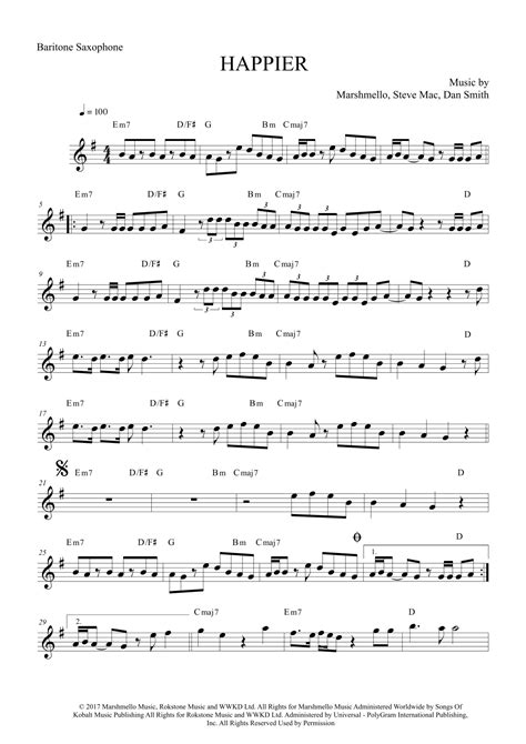 Happier Arr The Sheet Music Library By Marshmello Bastille Sheet