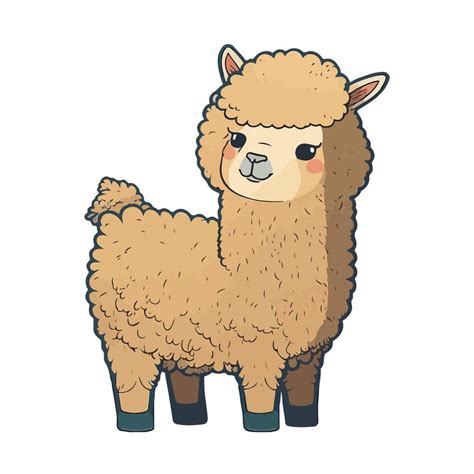 cute alpaca cartoon style 20901589 Vector Art at Vecteezy