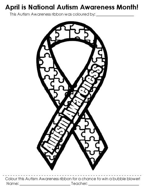 Printable Autism Awareness Coloring Page Free Printable Coloring