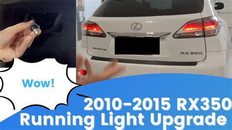 Upgrading Rd Gen Lexus Rx Led Running Lights Youtube