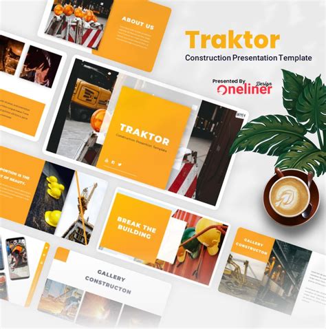 Traktor Construction Building Powerpoint Template Presentation