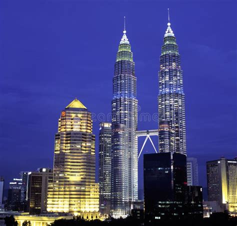 Kl Skyline Night View Kuala Lumpur Malaysia Editorial Image Image