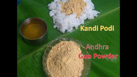 How To Make Kandi Podi Andhra Gun Powder Recipe Andhra Mess Style