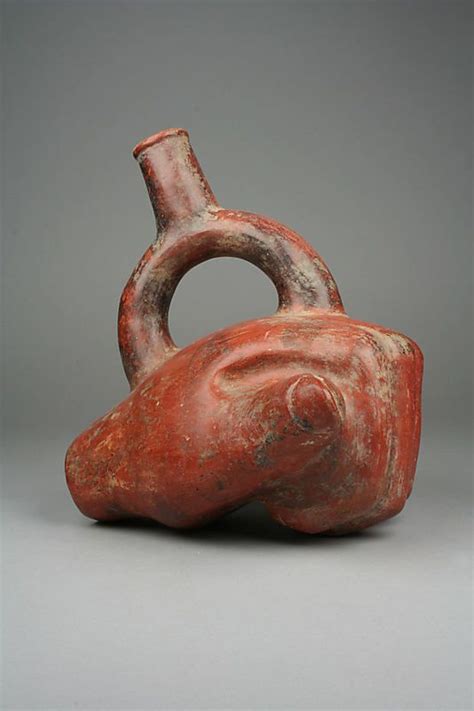 Moche Stirrup Spout Bottle Hand Shaped Metropolitan Museum Of