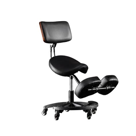 Office Ergonomic Saddle Stool Kneeling Chair With Back Support Heavy