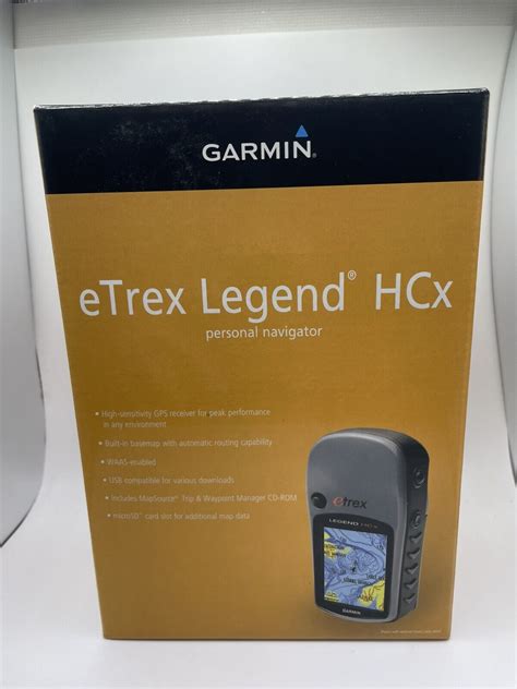 Garmin Etrex Legend Hcx Gps Handheld Personal Navigator Box Papers Only