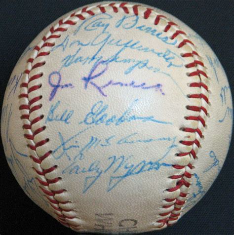 Lot Detail 1959 Chicago White Sox Team Signed Baseball With 27 Signatures With Aparicio And Wynn